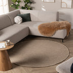 Round Wool Rug - Bliss Beige/Brown
