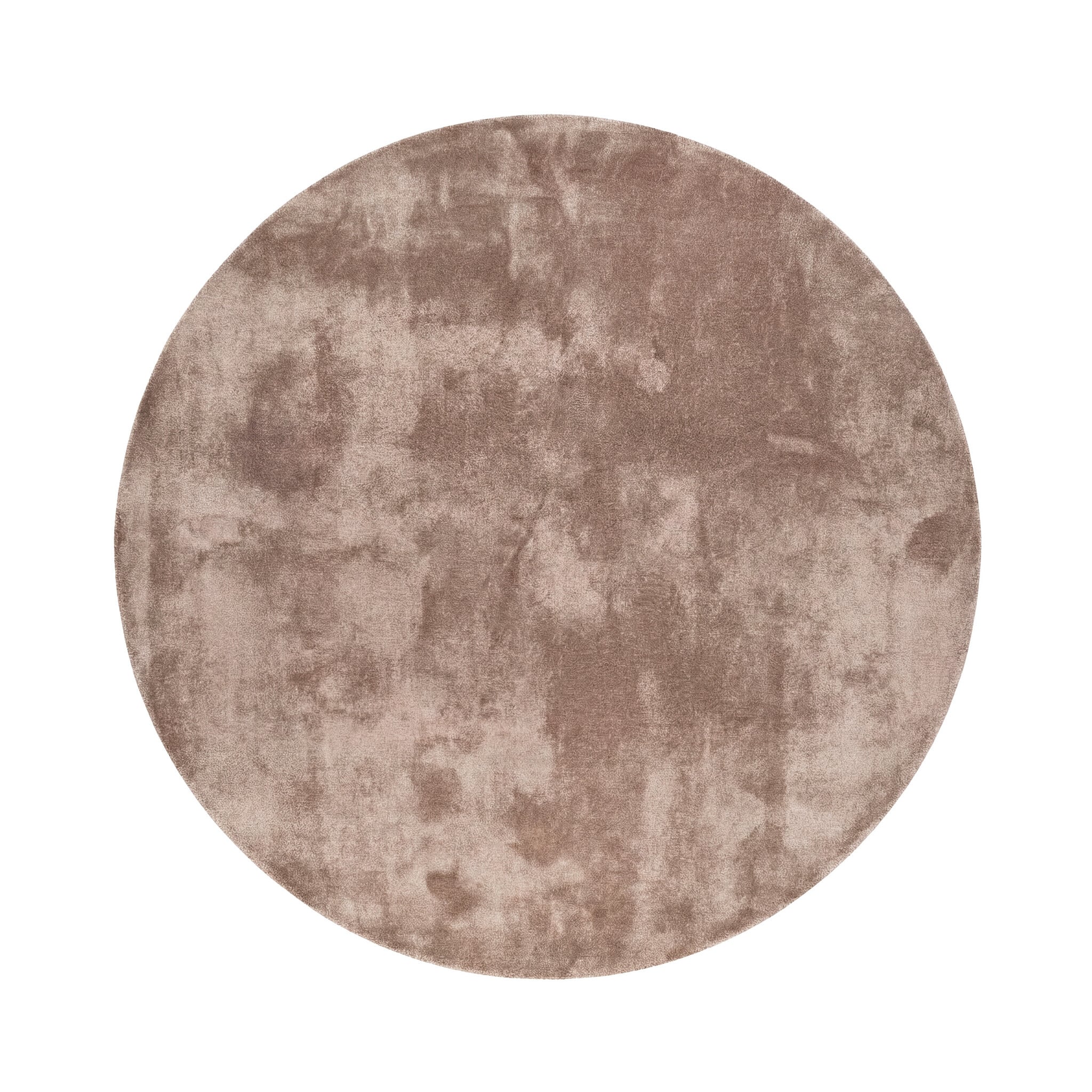 Round washable rug - Clean Brown