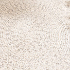 Round Jute Outdoor Rug - Bali White