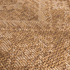 Round Jute Outdoor Rug - Mavi Medallion Brown/Cream