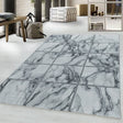 Modern floor rug - Marble Box Grey/Silver
