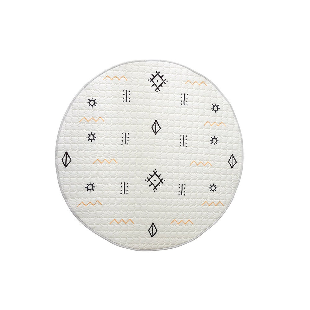 Round Baby Play Mat - Noa Aztec Cream