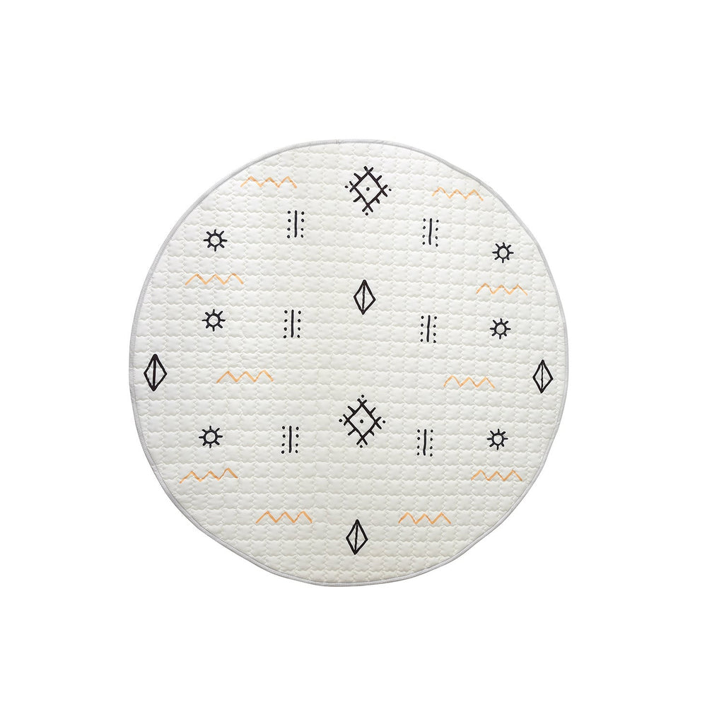 Round Baby Play Mat - Noa Aztec Cream