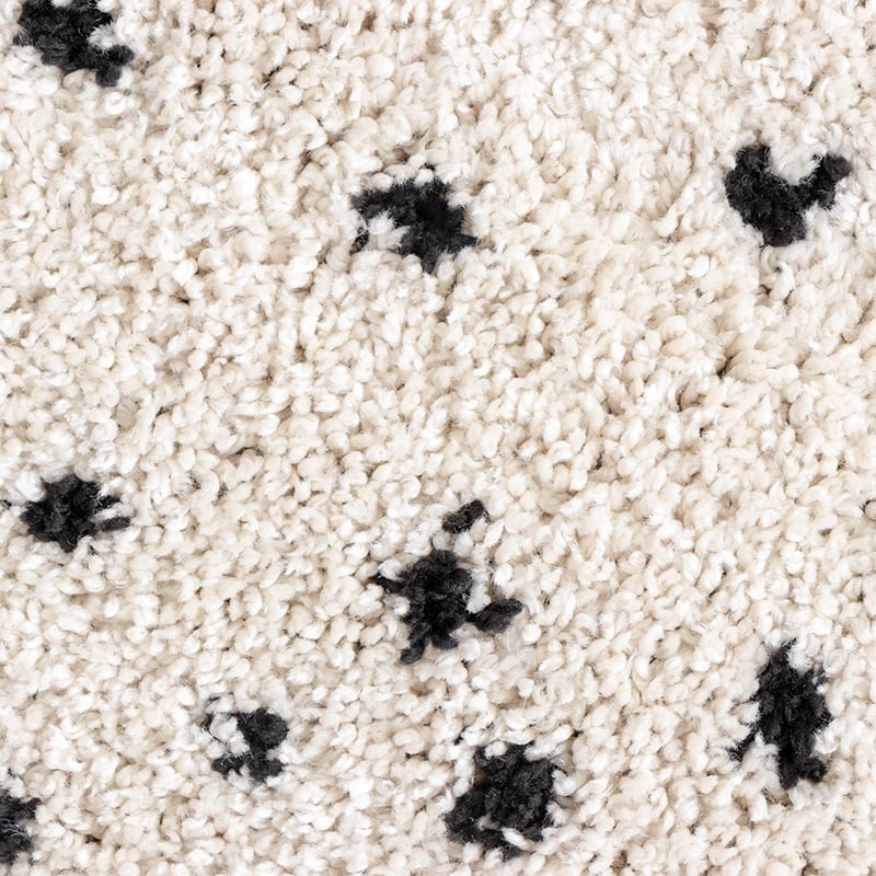High Pile Rug - Grand Dots Cream/Black