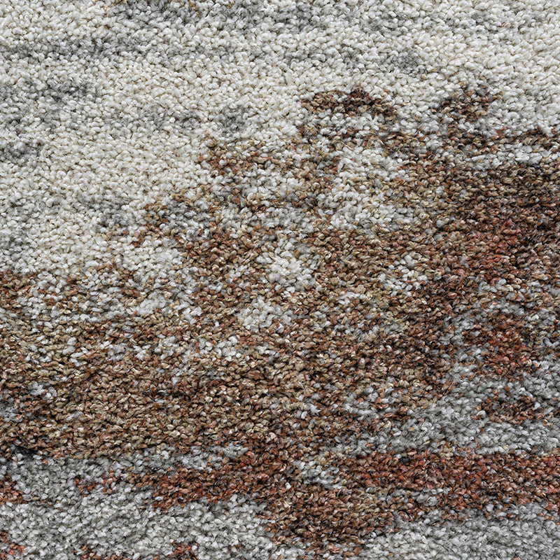 High-pile floor rug - Modesto Brown/Grey 6787