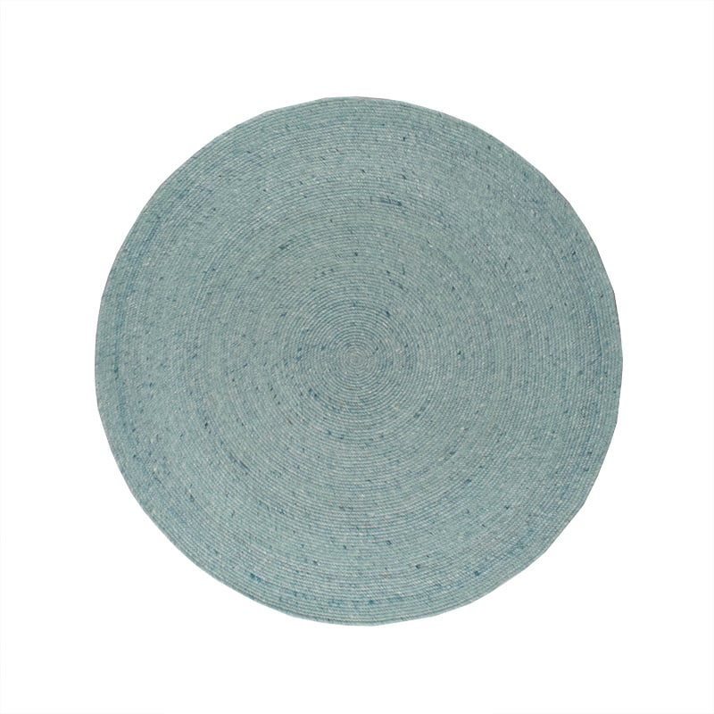 Round Wool Rug - Wise Blue