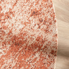 Round abstract rug - Candice Terracotta