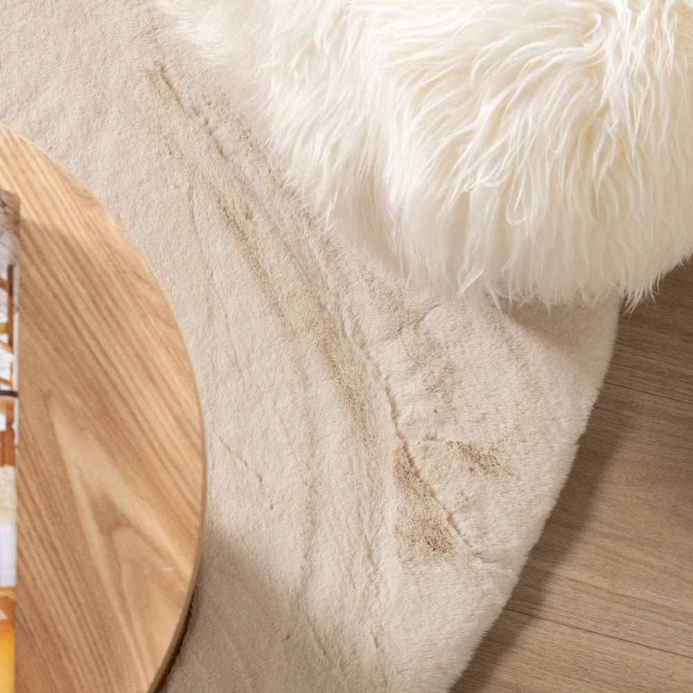 Round High Pile Rug - Comfy Supreme Cream