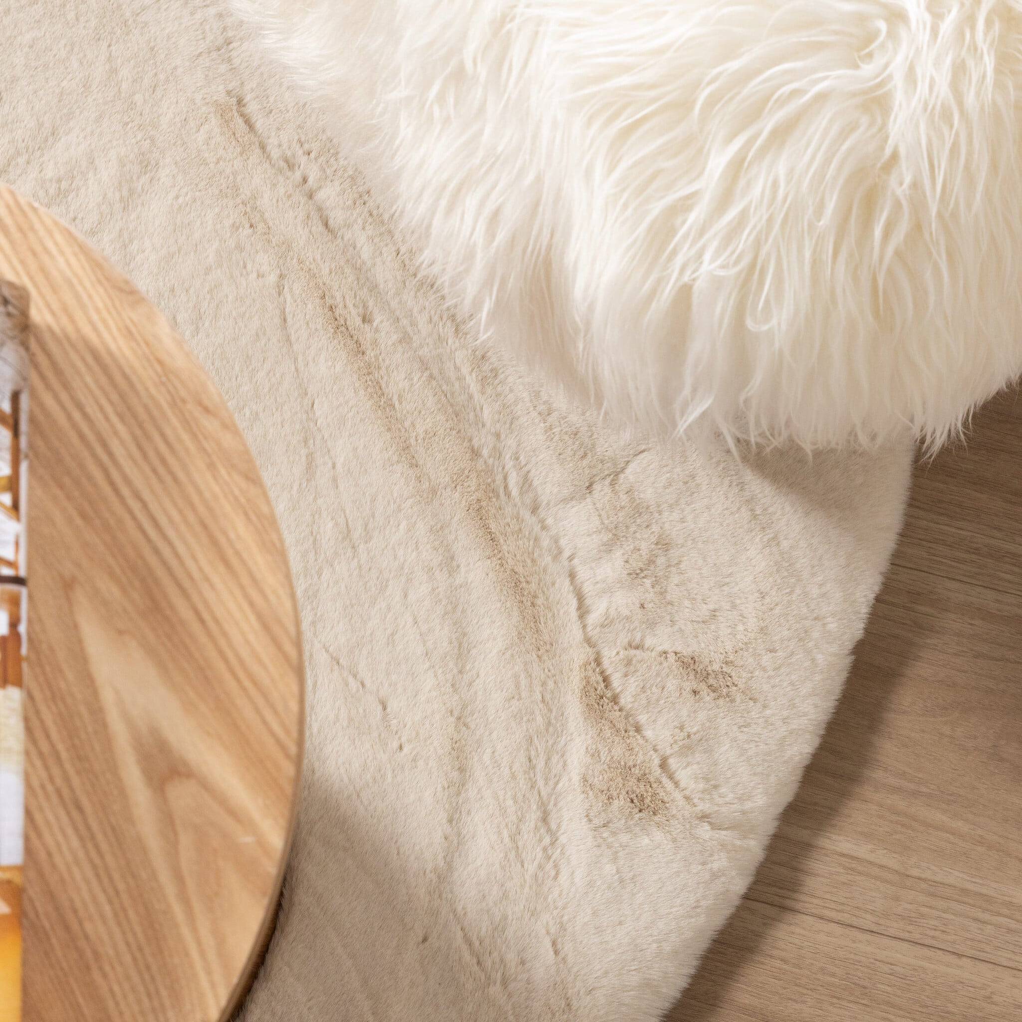 Round High Pile Rug - Comfy Supreme Cream