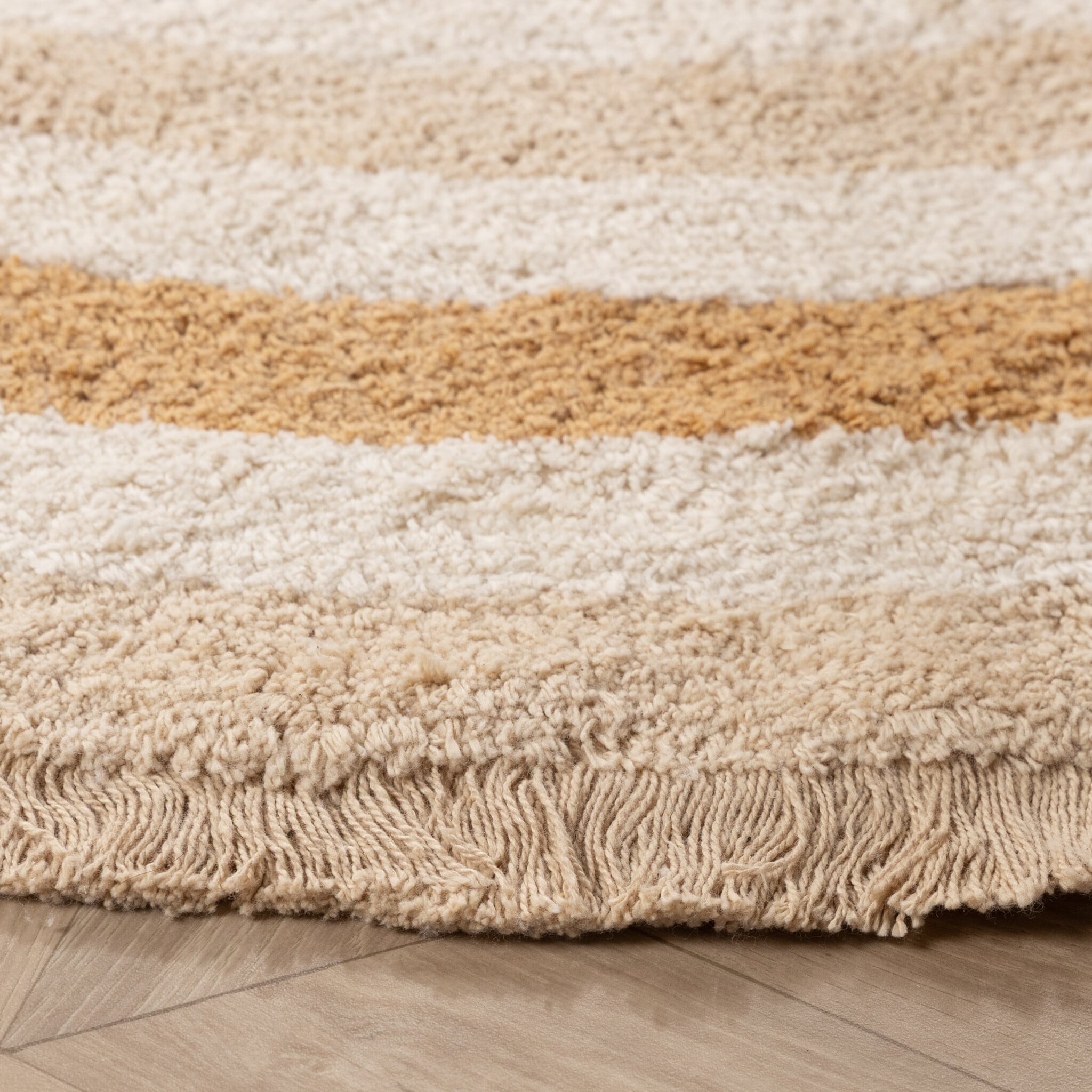 Oval washable children's rug - Milo Beige