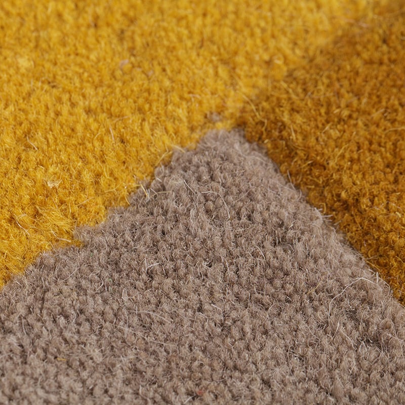 Abstract Floor Rug - Stracto Collage Ochre Yellow