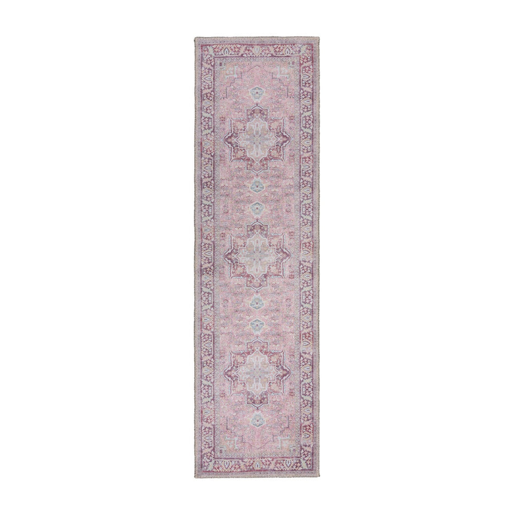 Washable Runner - Reido Traditional Pink