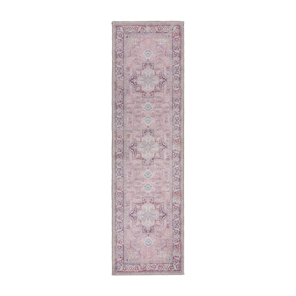 Washable Runner - Reido Traditional Pink