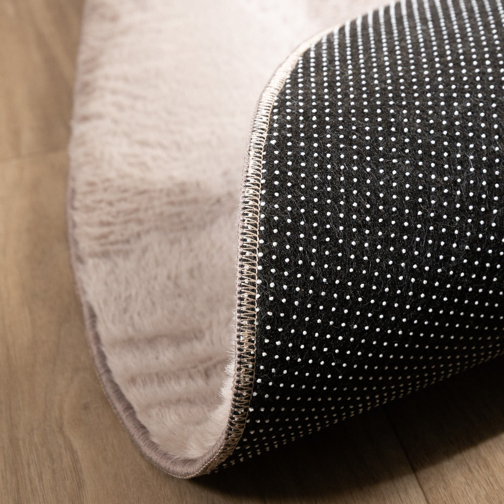 Soft Low-Pile Rug – Cozy Ripple Taupe