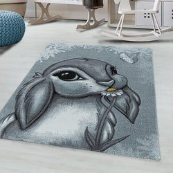Children's floor rug - Fleurtje Rabbit Blue