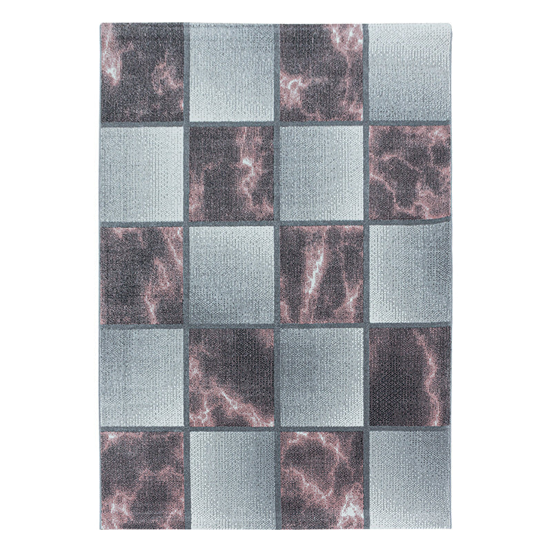 Modern floor rug - Optimism Box Pink/Gray