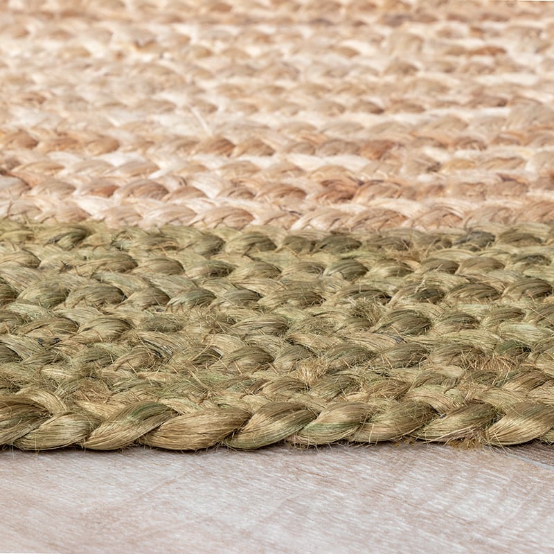 Jute Rug - Fair Round Natural/Green