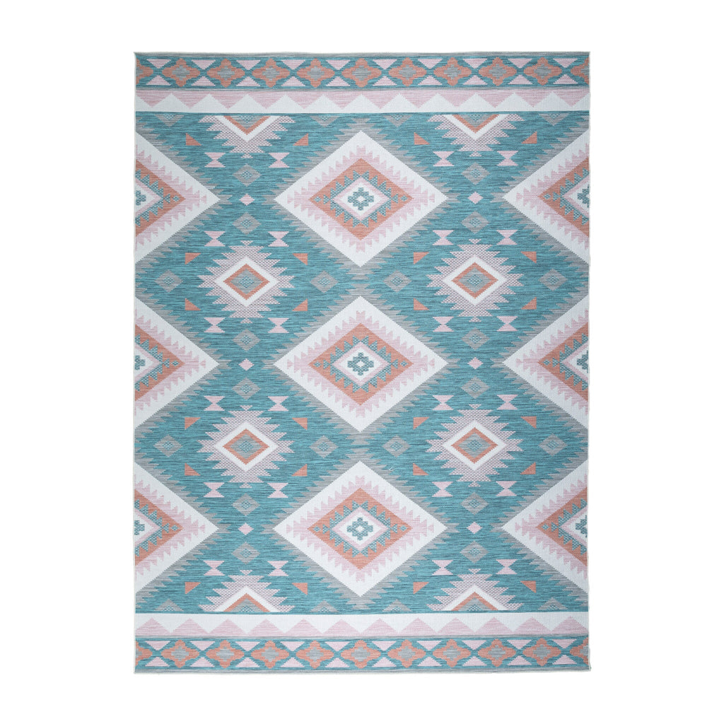 Bohemian Outdoor Rug - Vedra Aztec Blue