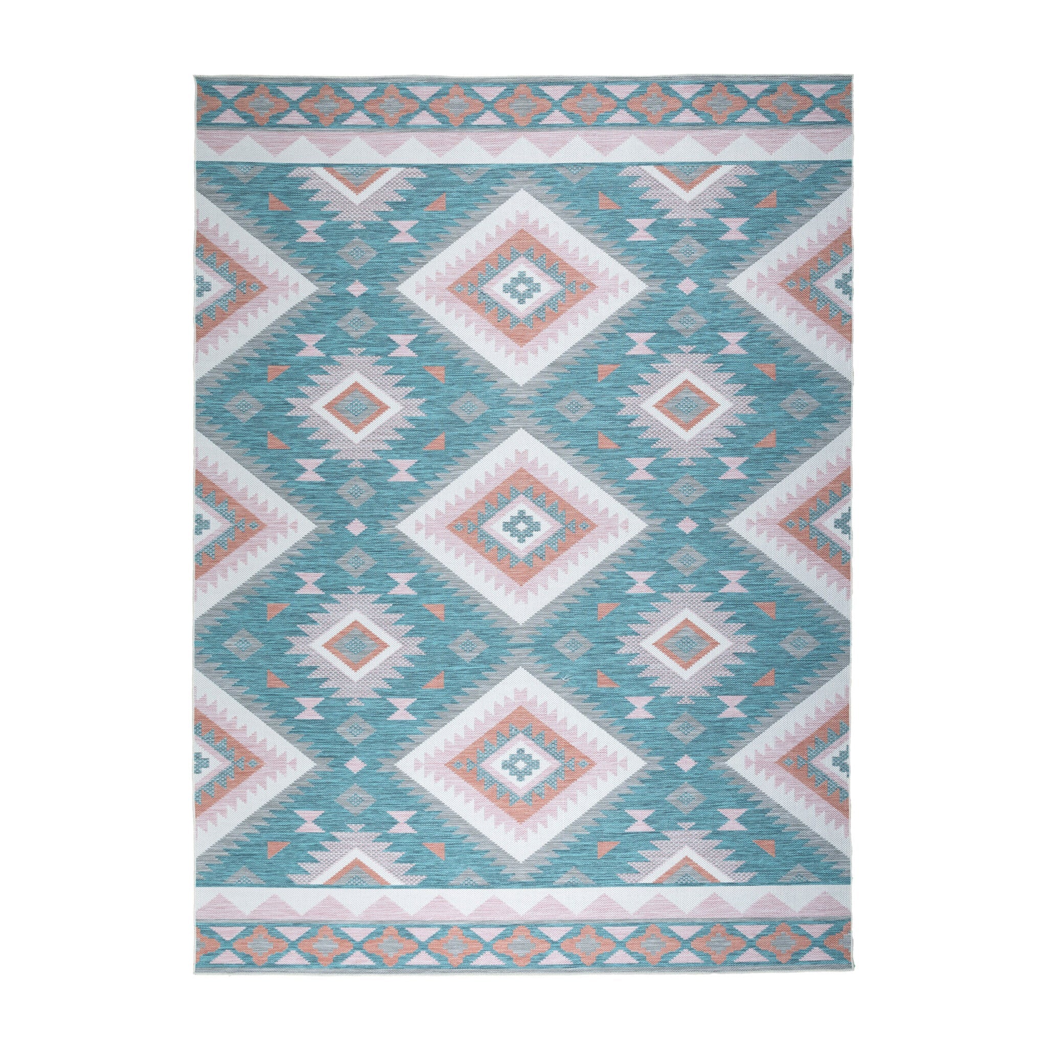 Bohemian Outdoor Rug - Vedra Aztec Blue