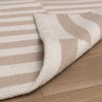 Striped Modern Rug - Dazzle Blocks Beige/White