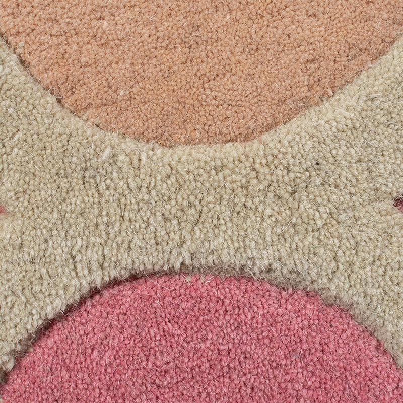 Round modern floor rug - Illo Rosella Pink/Blue