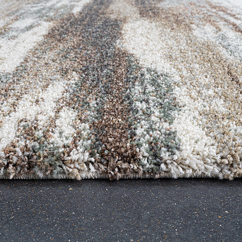 High-Pile Floor Rug - Modesto Taupe/Grey 6747