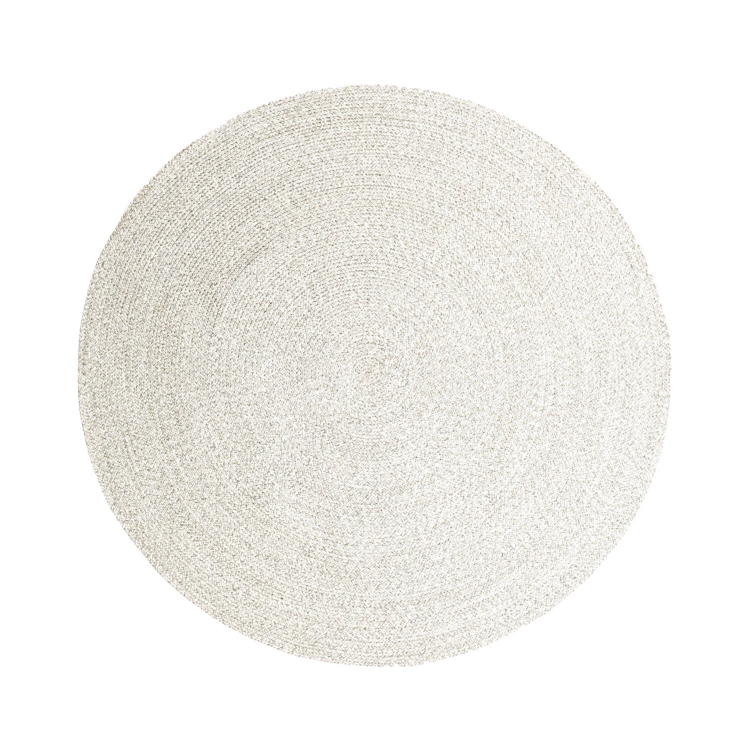 Round Jute Outdoor Rug - Bali White