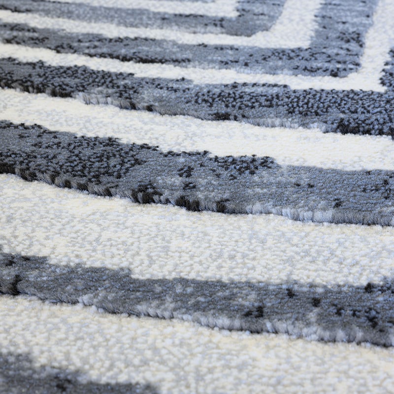 Modern floor rug - Alvie Black 7696