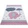 Children's Floor Rug - Anna Elephant Umbrella Pink