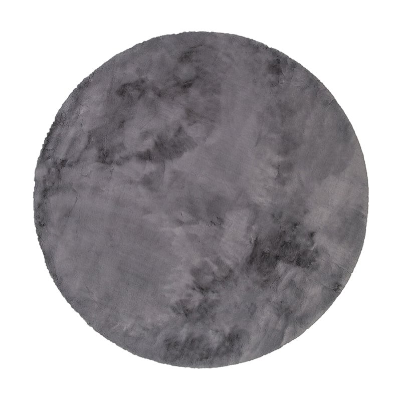 Round High Pile Rug - Comfy Supreme Anthracite
