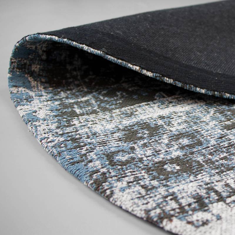 Round Patchwork Rug - Dreams Grey/Blue