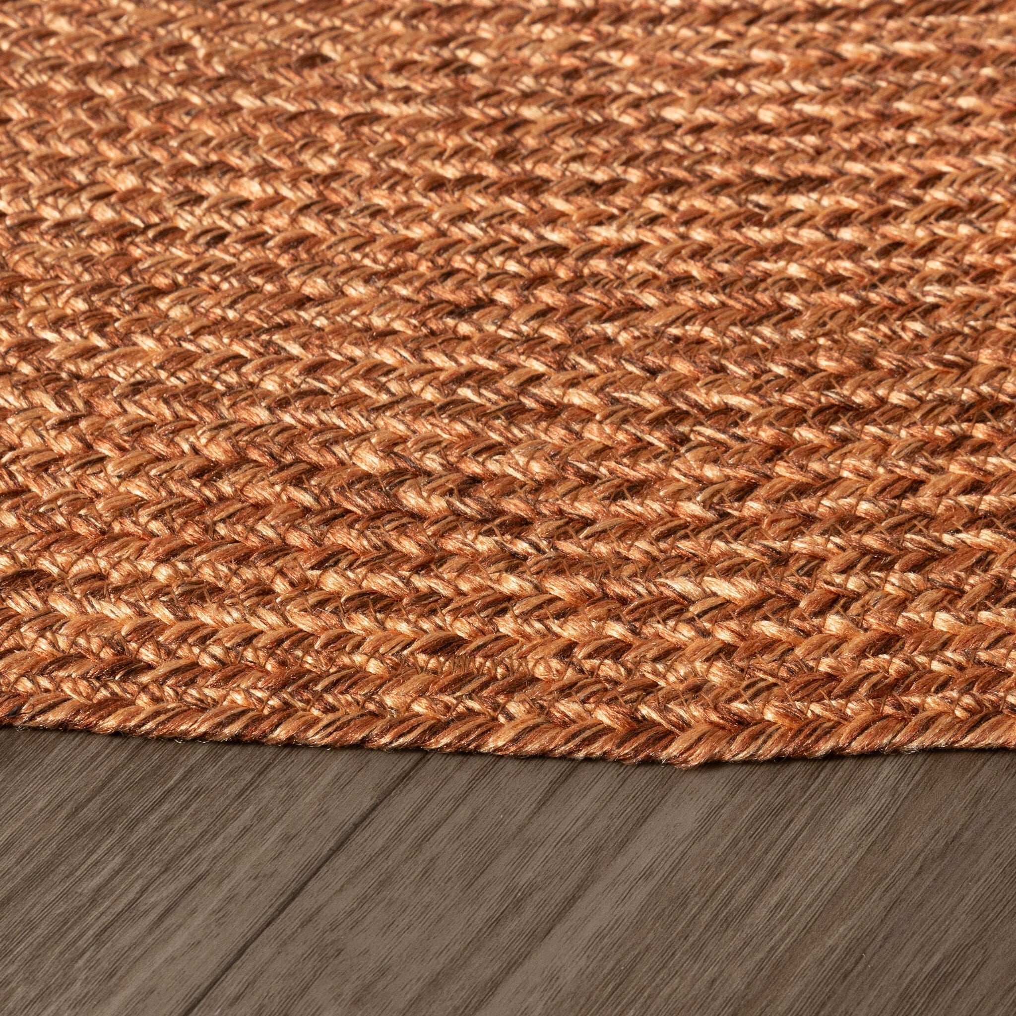 Round Indoor Outdoor Rug - Bali Terracotta