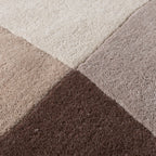 Wool Abstract Rug - Clarice Brown/Beige