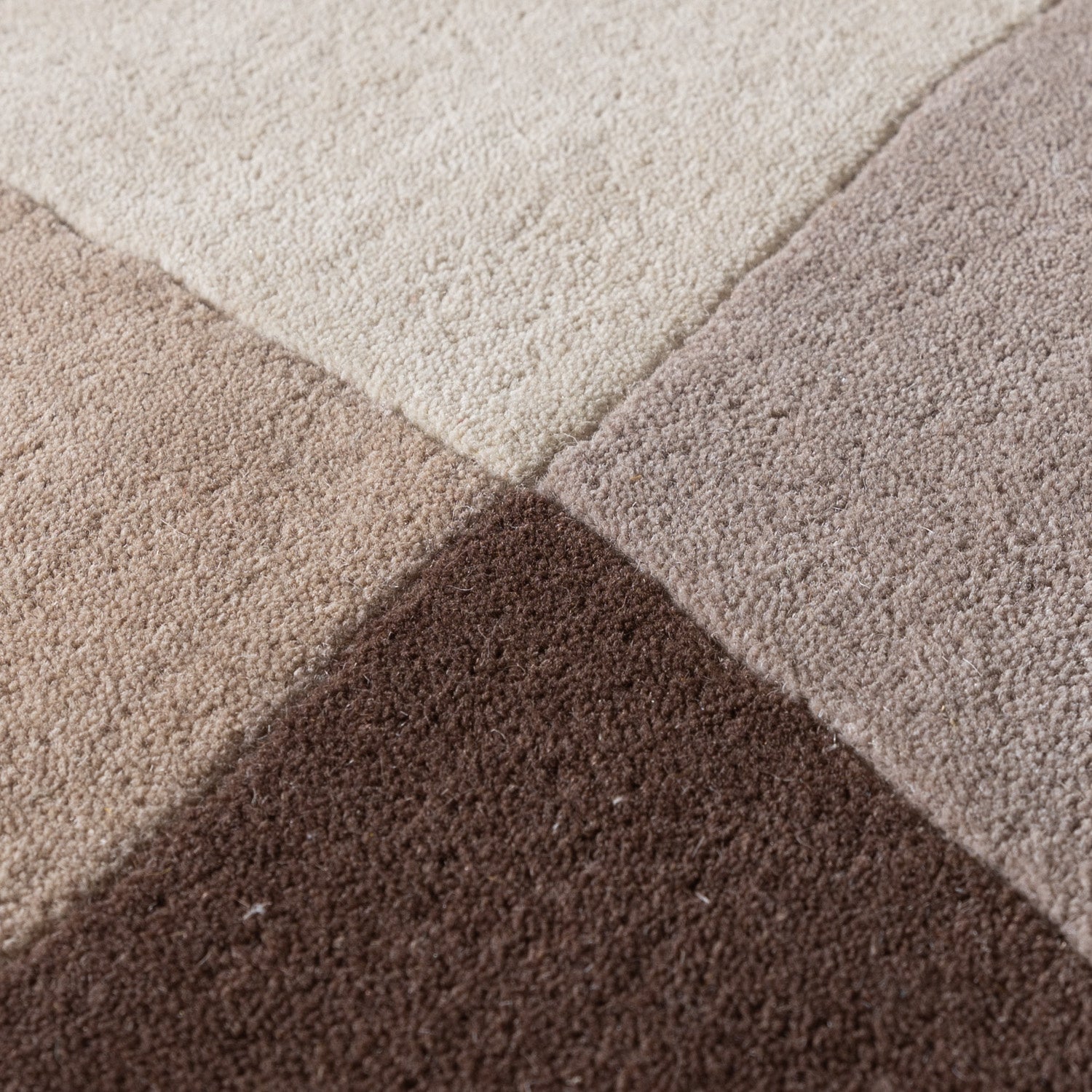 Wool Abstract Rug - Clarice Brown/Beige