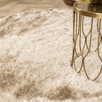 Round High Pile Rug - Glorious Champagne/Cream