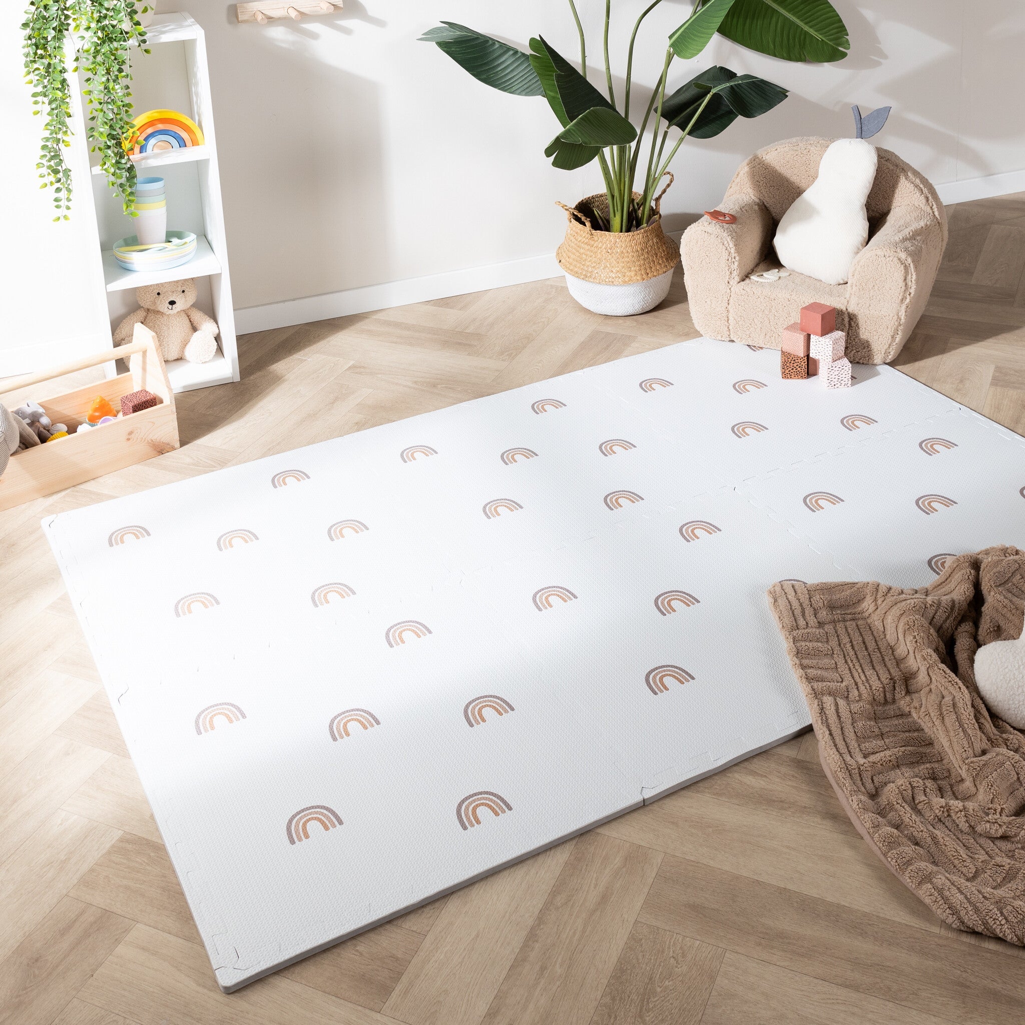 Foam Puzzle Mat – Alfie Rainbow White