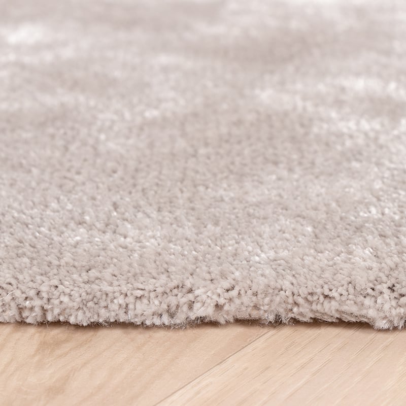 Round Washable Viscose Rug - Vive Grey