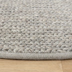 Round Wool Rug - Twist Grey