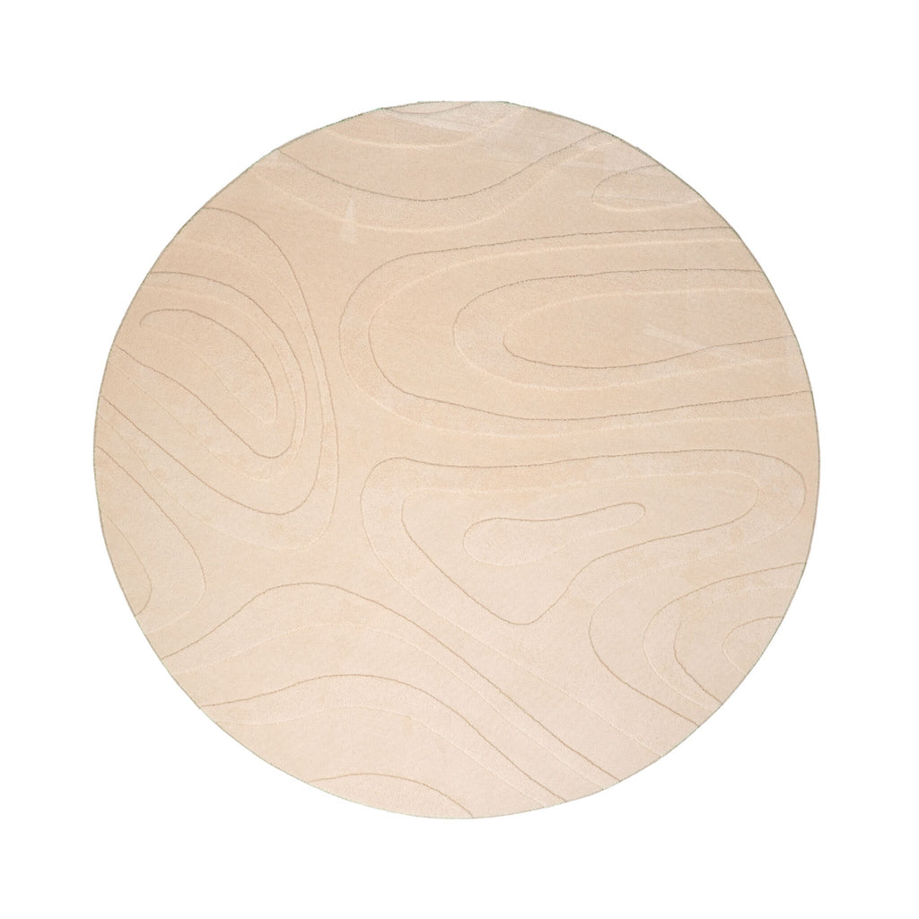 Round Scandinavian Rug - Charm Shapes Beige