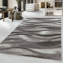 Modern floor rug - Streaky Current Brown/Beige