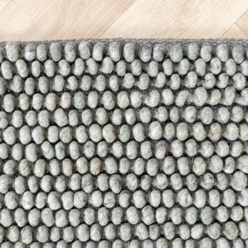 Wool Rug - Luminous Green/Grey