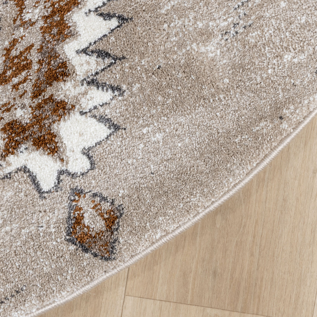 Round berber rug - Blend Aztec Beige