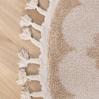Round washable children's rug - Moos Flower Creme