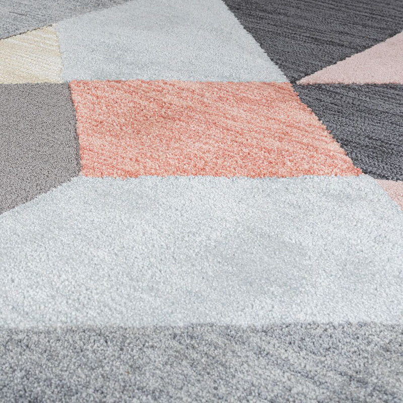 Geometric floor rug - Zeso Icon Terracotta