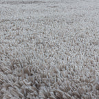 Round High Pile Rug - Fuzzy Beige