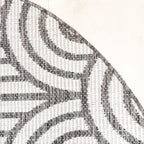 Round Outdoor Rug - Summer Arch Grey