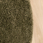Round High-Pile Rug – Wish Green