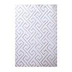 Soft geometric floor rug - Vellion Maze White/Pink