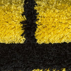 Round High-Pile Floor Rug - Fun Yellow