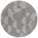 Round modern floor rug - Mozo Gigi Gray